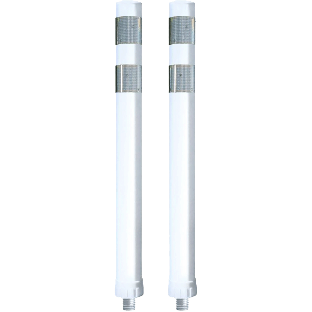 36" White City Post Delineator Posts Set of 2 - White