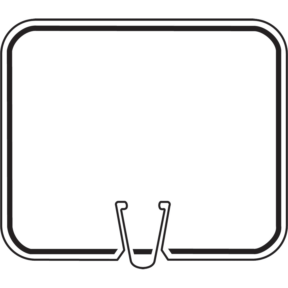 White Traffic Cone Sign Blank with Black Border