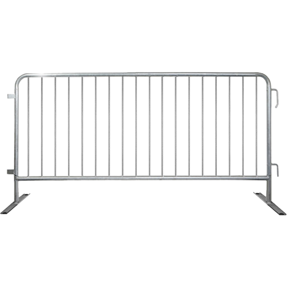 CrowdMaster Heavy Duty Steel Barricades With Flat Base  6.5'