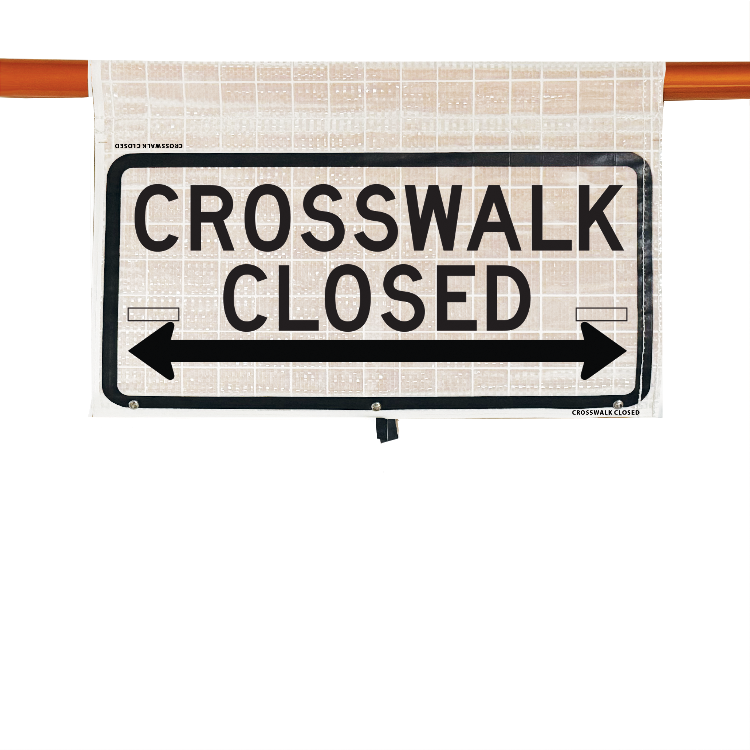 Reflective - 24" CROSSWALK CLOSED Cone Bar Roll-Up Sign