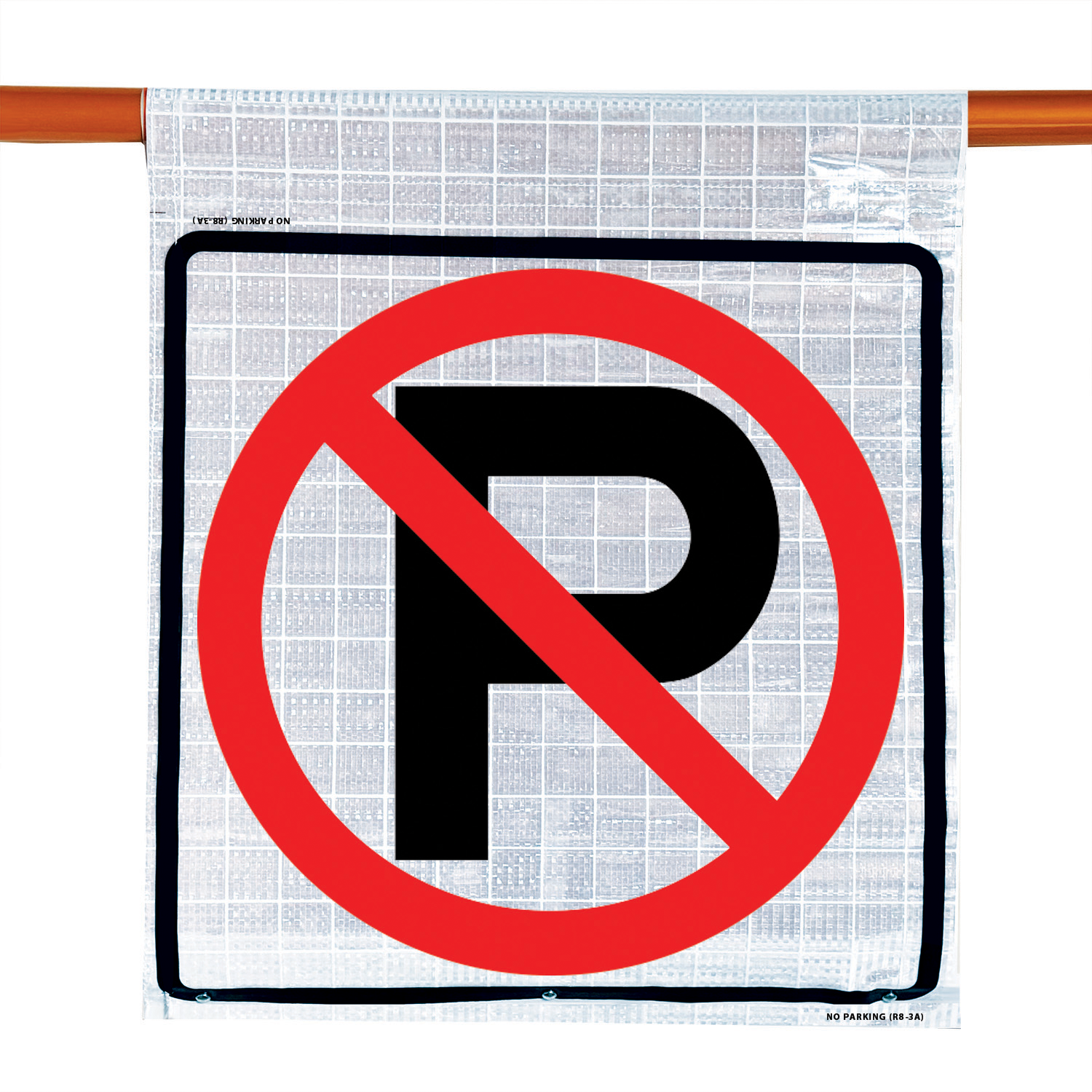 Reflective - 18" NO PARKING (SYMBOL) - R8-3A Cone Bar Roll-U