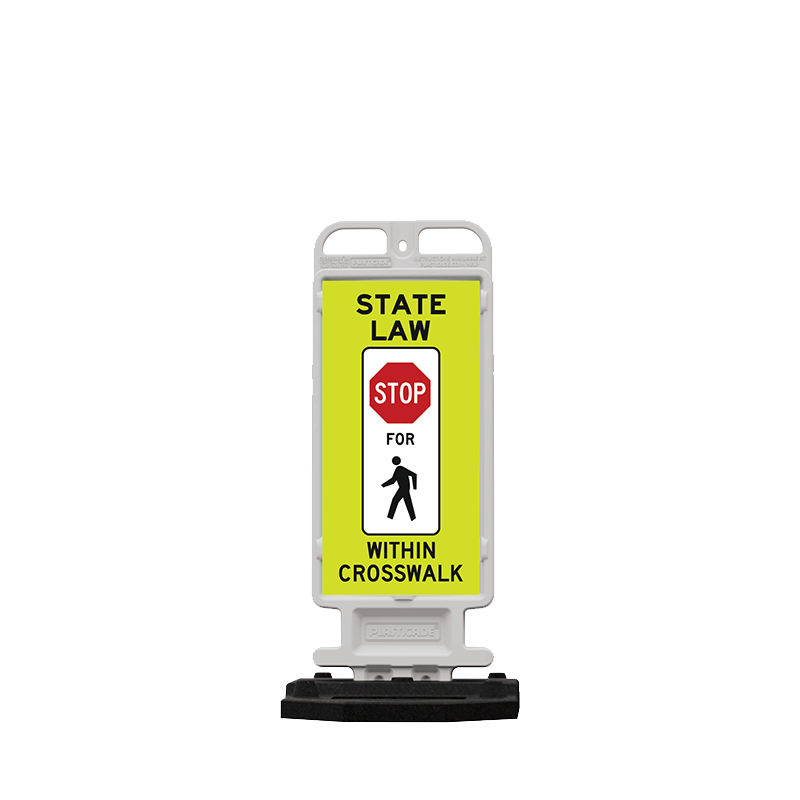 Crosscade Crosswalk Sign (STATE LAW STOP FOR PEDESTRIANS)