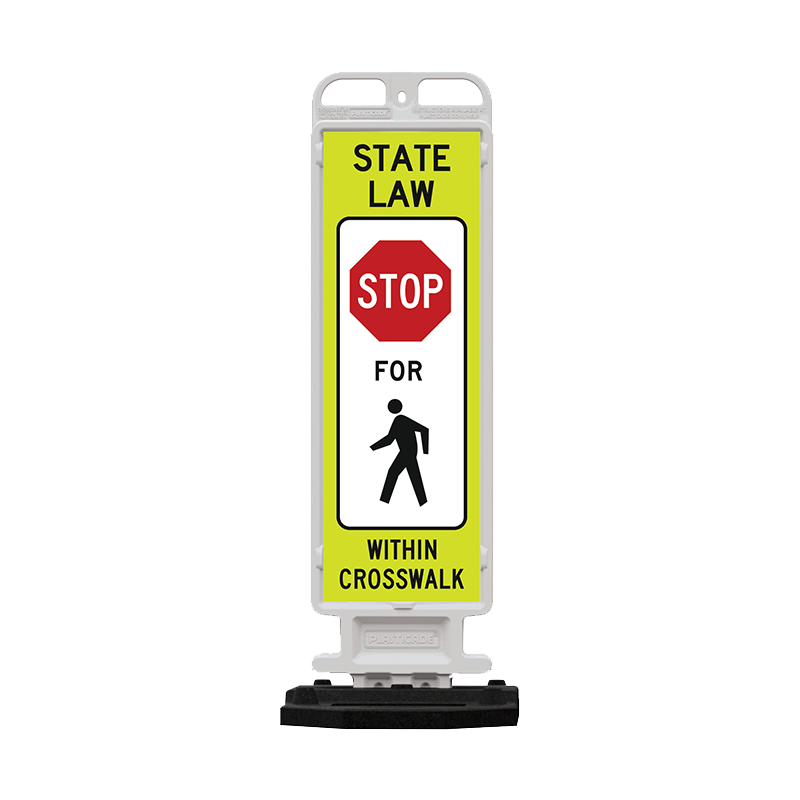 Crosscade Crosswalk Sign (STATE LAW STOP FOR PEDESTRIANS)