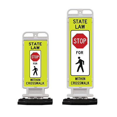 Crosscade Crosswalk Sign (STATE LAW STOP FOR PEDESTRIANS)