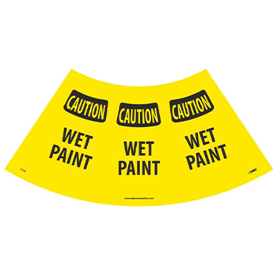 Poly Cone Sign Sleeves - Caution Wet Paint