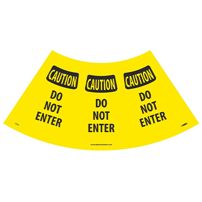 Poly Cone Sign Sleeves - Caution Do Not Enter