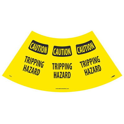 Poly Cone Sign Sleeves - Caution Tripping Hazard