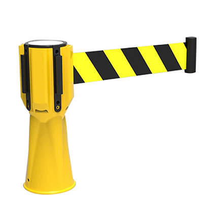 Yellow Retractable Belt Traffic Cone Topper (10 ft)