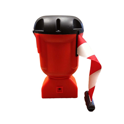 Red Retractable Belt Traffic Cone Topper (30 ft)