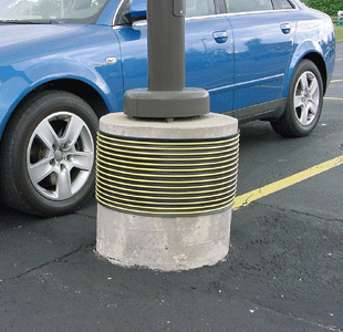 25' Roll of Black/Yellow Bumper Wrap