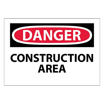 DANGER CONSTRUCTION AREA Sign