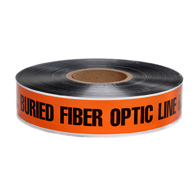Underground Detectable Tape (CAUTION BURIED FIBER OPTIC LINE BELOW) - Orange
