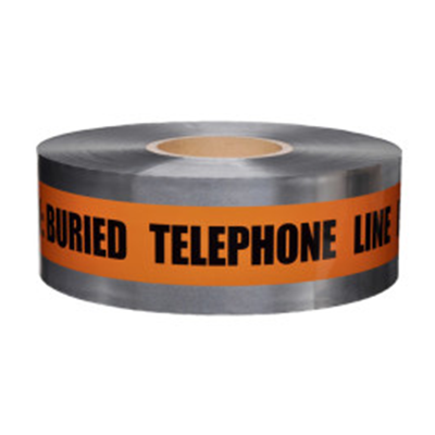 Underground Detectable Tape (CAUTION BURIED TELEPHONE LINE BELOW) - Orange
