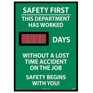 Safety First this Department Has Worked 28" x 20"