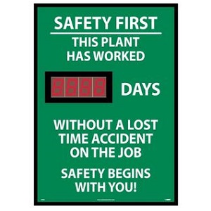 This Plant Has Worked 28" x 20" Digital Scoreboard
