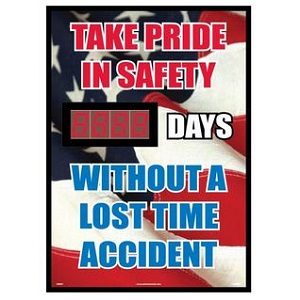 Take Pride In Safety 28" x 20" Digital Scoreboard