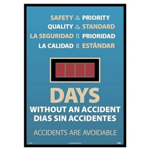 Safety Is The Priority 28" x 20" Digital Scoreboard