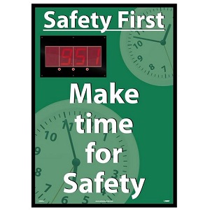 Make Time For Safety 28" x 20" Digital Scoreboard
