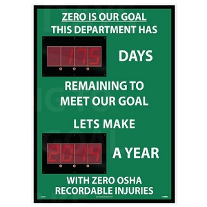 Zero Is Our Goal 28" x 20" Digital Scoreboard