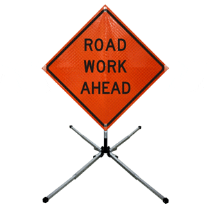 DynaLite Roll Up Steel Sign Stand, 12" Sign Height