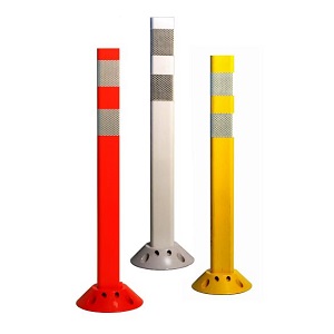 36" Flexi-Guide Delineator Posts w/2-3" x 9" White Stripes