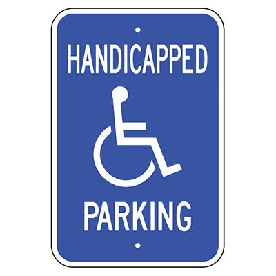 Aluminum Handicapped Parking Sign