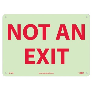 Not An Exit Sign 10" x 14"