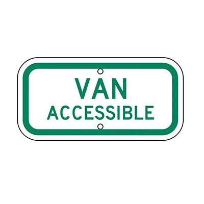 Aluminum Van Accessible Sign (Green)