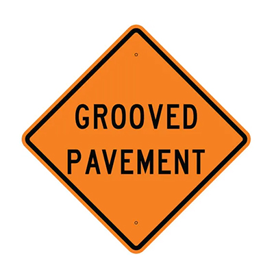 Aluminum Grooved Pavement Sign (W8-15)