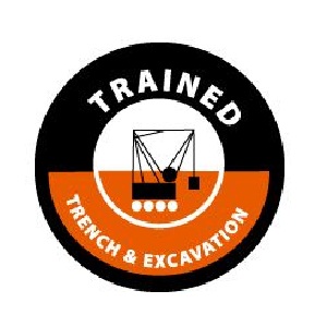 Trained Trench & Excavation Emblem -  2" x 2" - 25 Emblems