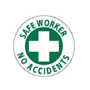 Safe Worker No Accidents  Emblem 2" x 2" - 25 Emblems