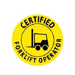 Certified Forklift Operator Hardhat  Emblem  2" x 2" - 25