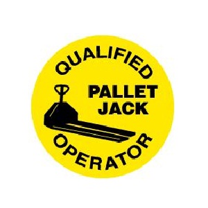 Qualified Pallet Jack Operator Emblem - 2" x 2" - 25 Emblems