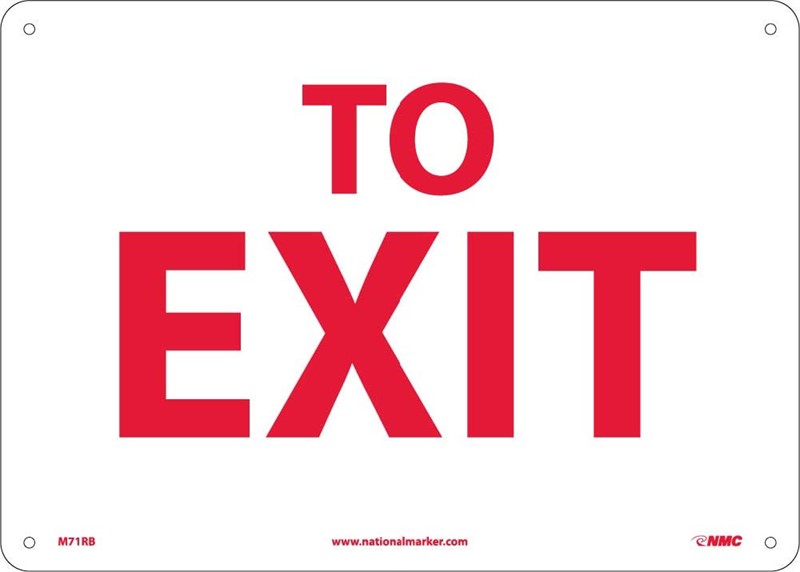To Exit Sign 10" x 14"