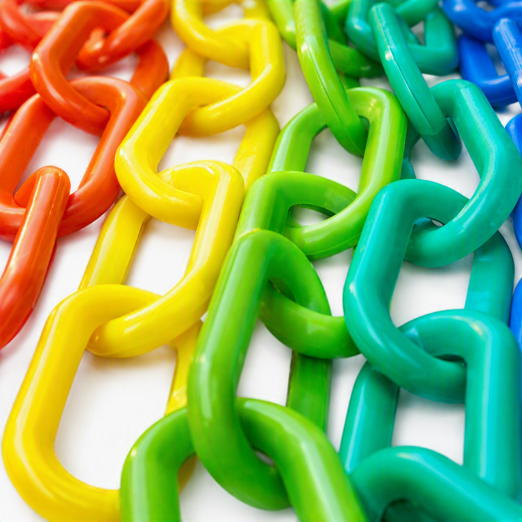 1.5-inch x 25-foot Plastic Barrier Chain