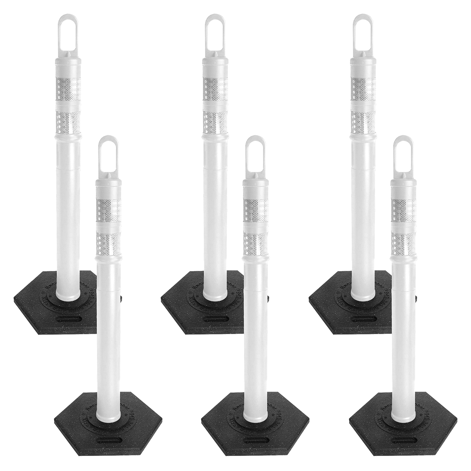 42" Loop Top Delineators with 18 lbs. Base (6-Pack)