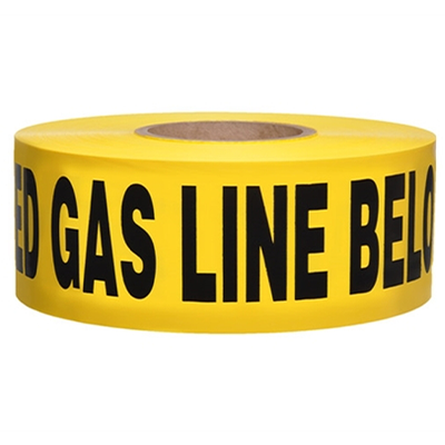 Non-Detectable Underground Tape (CAUTION BURIED GAS LINE BELOW) - Yellow