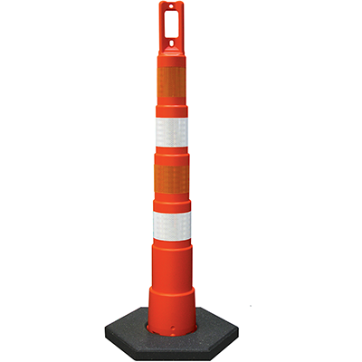 Navicade 42" Channelizer Cone with 16 lb Base (4" HIP Sheeting)