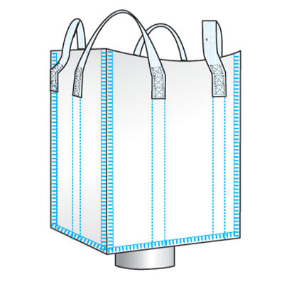 Open Top/Funnel Bottom FIBC Hopper Bags - 50 Count