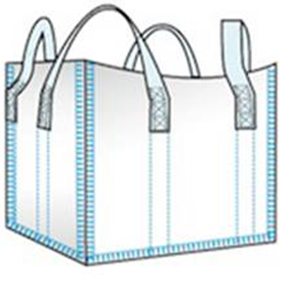 Open Top/Closed Bottom FIBC Half Yard Hopper Bags - 50 Count