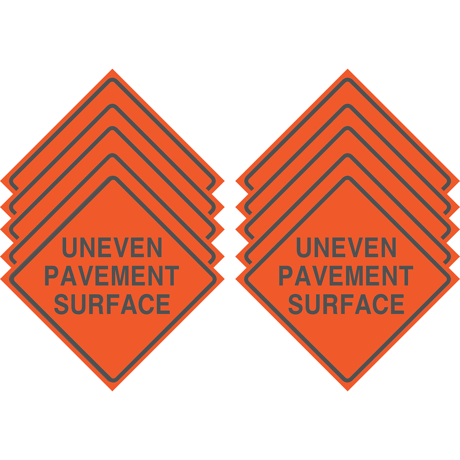 Reflective Water-Resistant UNEVEN PAVEMENT SURFACE Sign