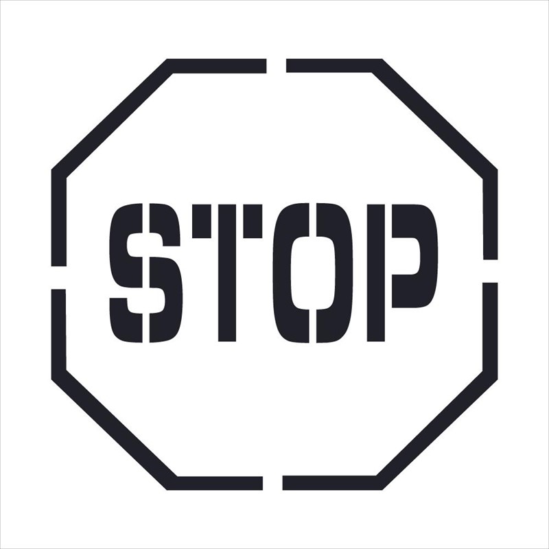 Stop Symbol Plant Marking Stencil - 24"
