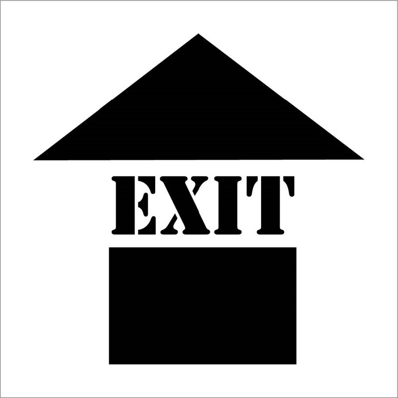 Exit w/Up Arrow Plant Marking Stencil - 24"