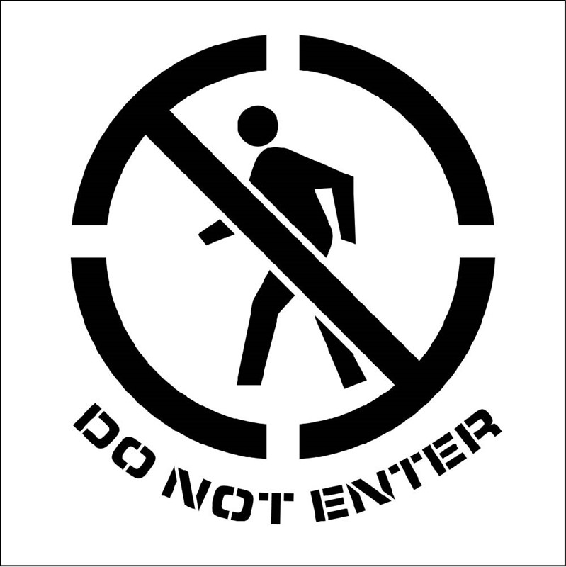 Do Not Enter Plant Marking Stencil - 24"
