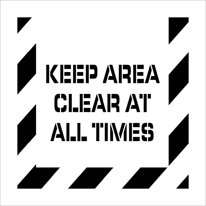 Keep Area Clear Plant Marking Stencil - 24"