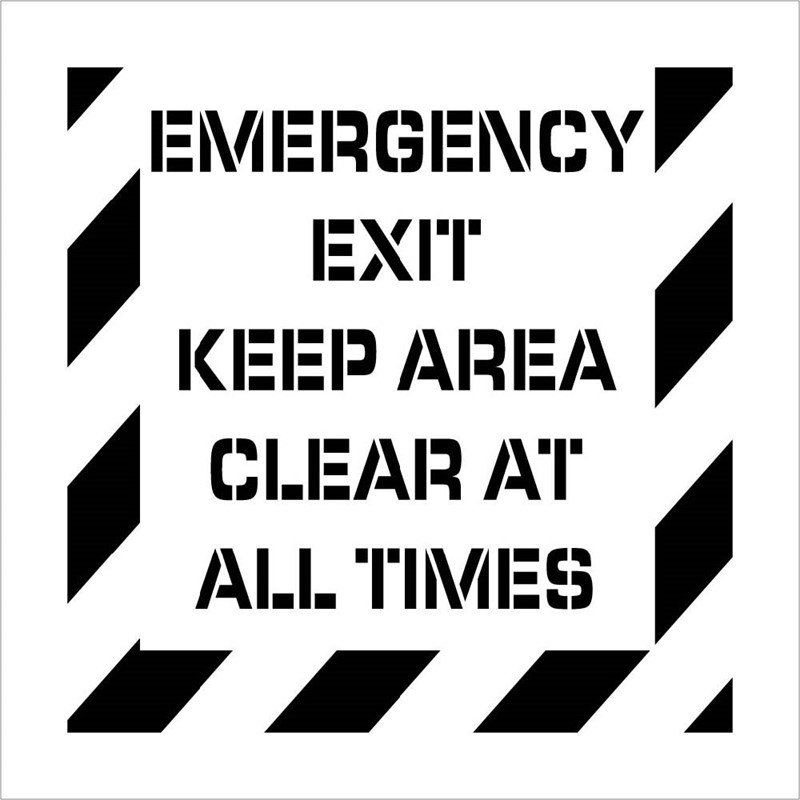 Emergency Exit Plant Marking Stencil - 24"