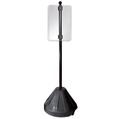 XL-Portable Pole 3 Wheeled Sign Stand