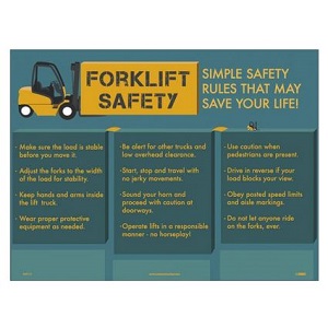 Forklift Safety 18" x 24" Poster