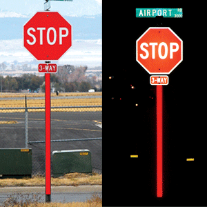 Sign Post Reflector Red DG Sheeting (Pack of 4)