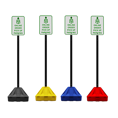 Roll-A-Post Portable Sign Post - 18" Base
